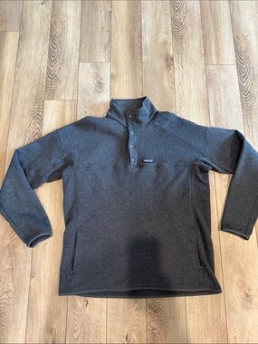 🆕 Patagonia Better Sweater Dark Gray Snap-T Pullover Fleece - size 2XL